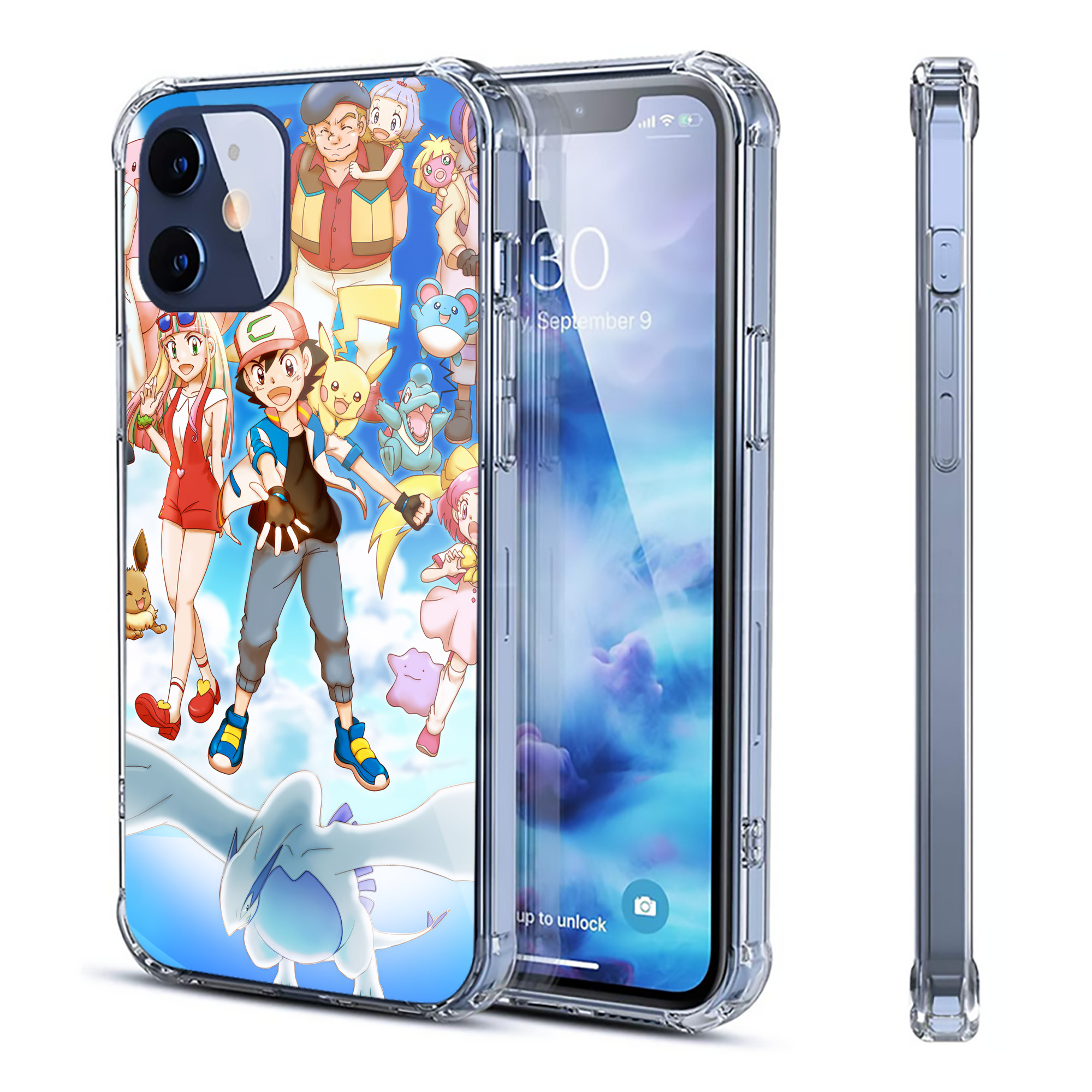 （画像用） ポケットモンスター Pokémon 【iPhone 12シリーズ対応】透明スマホケース（クリアソフトケース）
